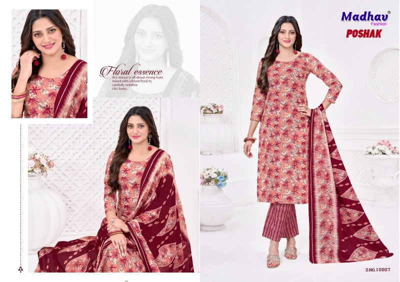 Poshak Vol 10 By Madhav Cotton Printed Dress Material 
